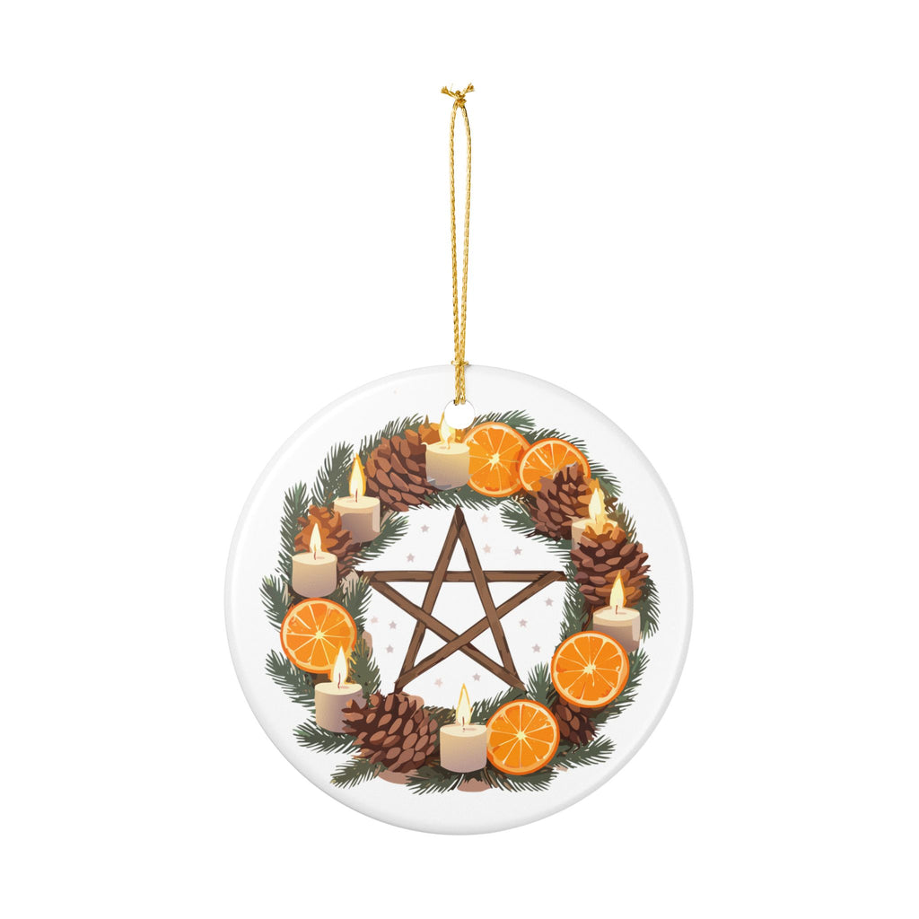 Festive Yule Ceramic Ornament