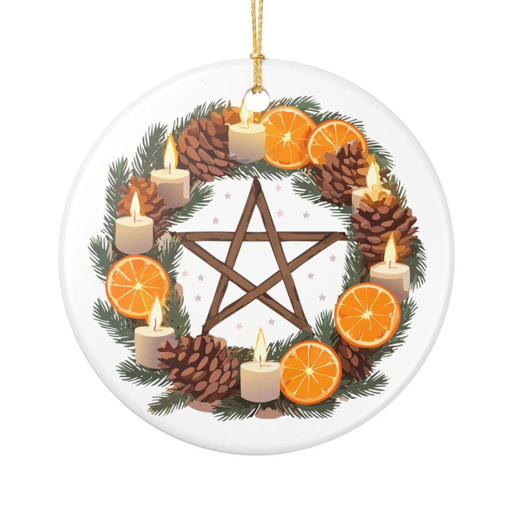 Festive Yule Ceramic Ornament